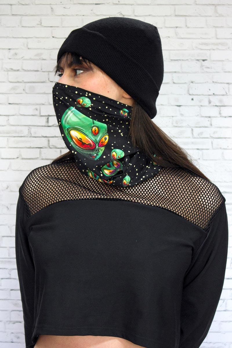 Alien Head Neck Gaiter Right Side View