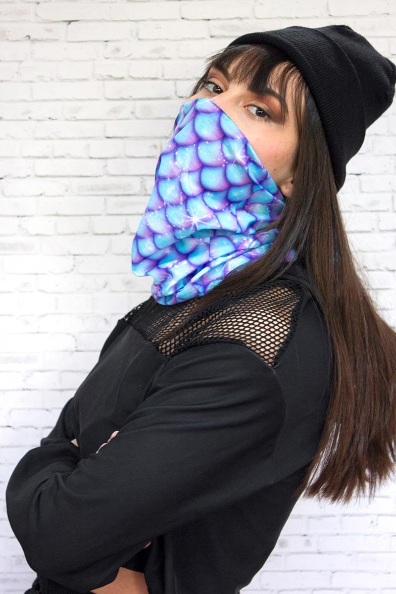 Mermaid Neck Gaiter Side View