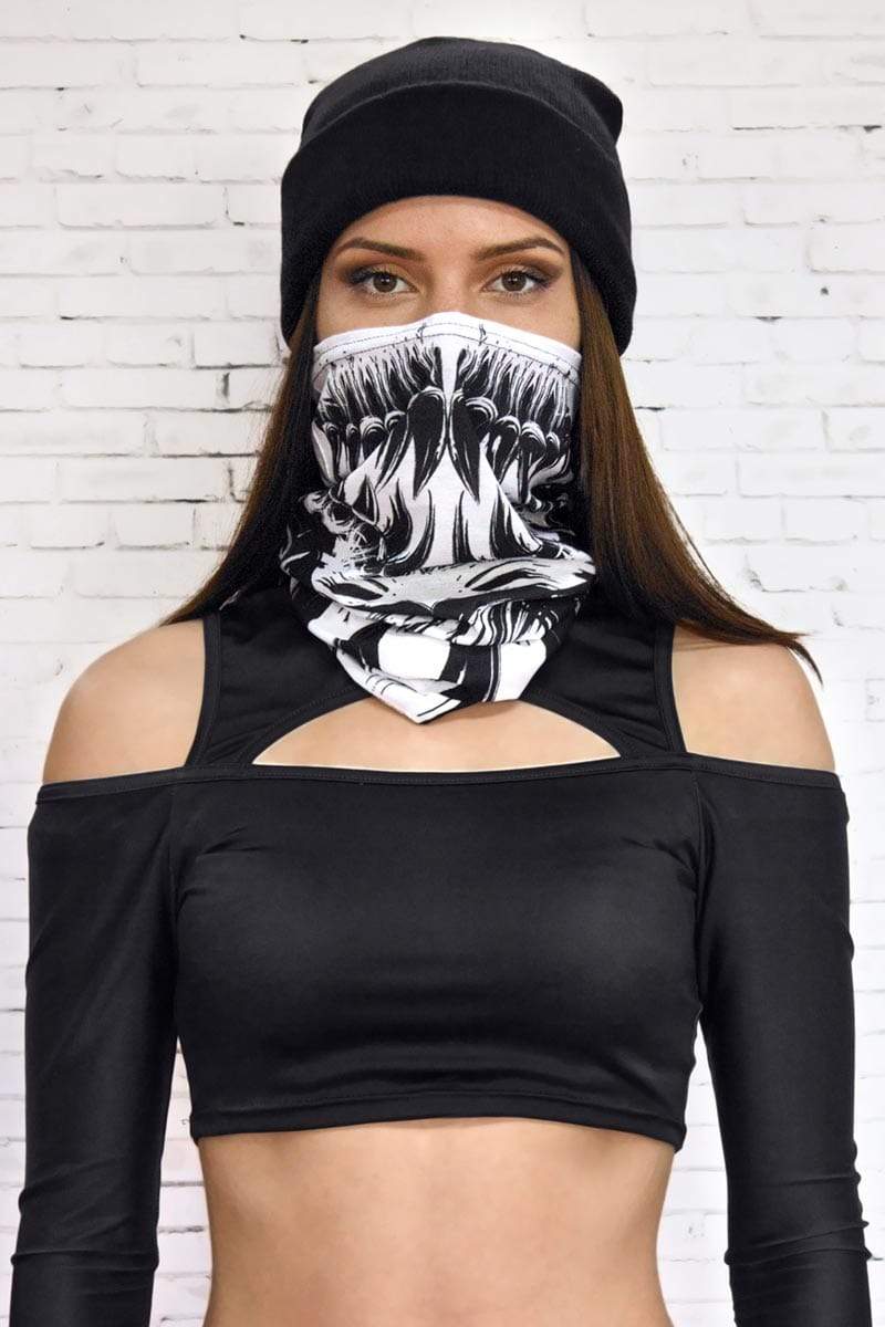 Teeth Neck Gaiter Front View