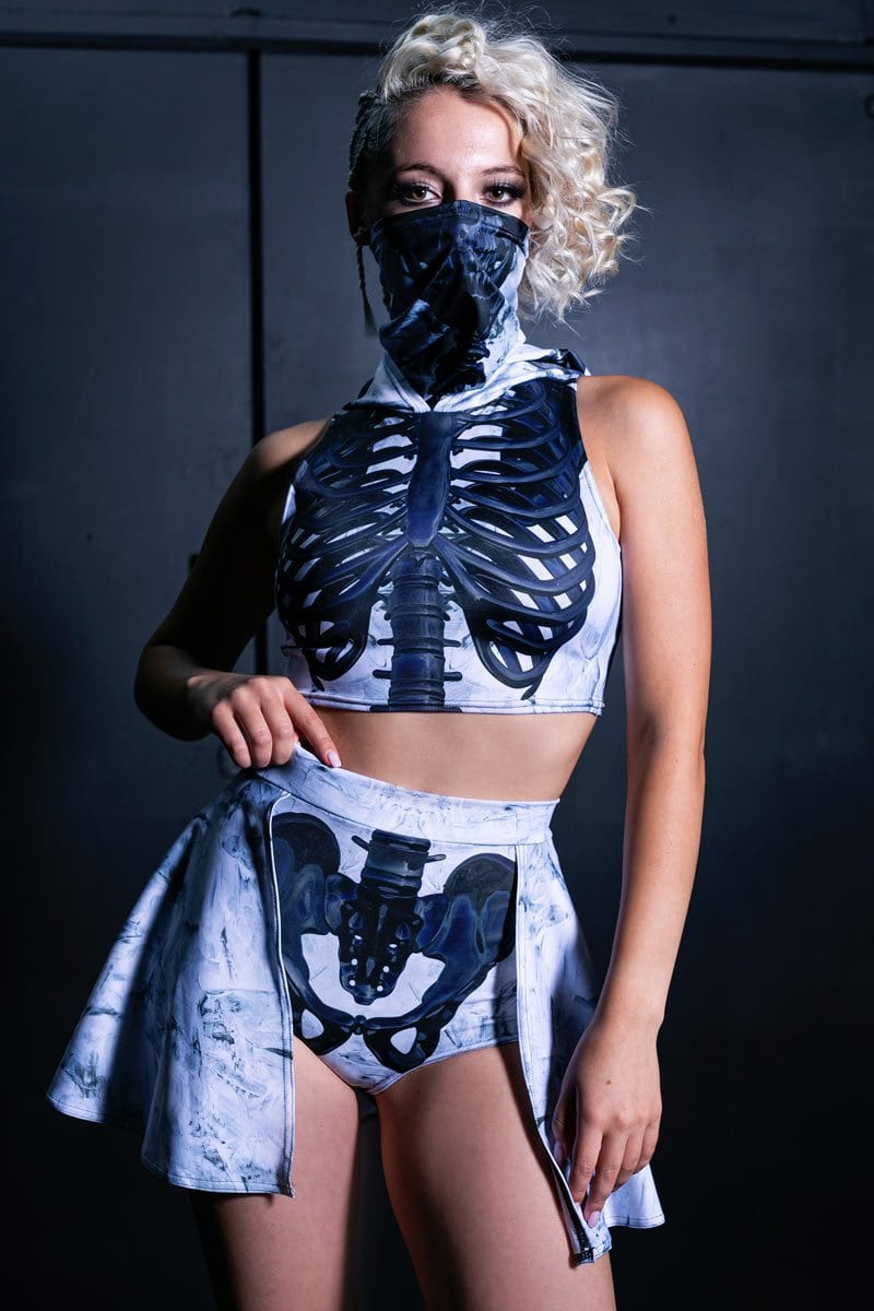 Black Skeleton Matching Set Close View