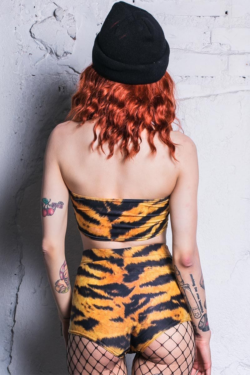 Tiger Boob Tube Back View