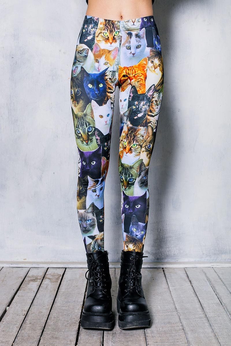 Cat Lover Leggings Close View