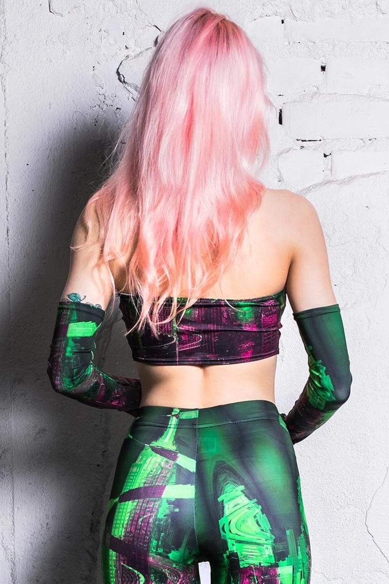 Matrix Choker Boob Tube Top Back View