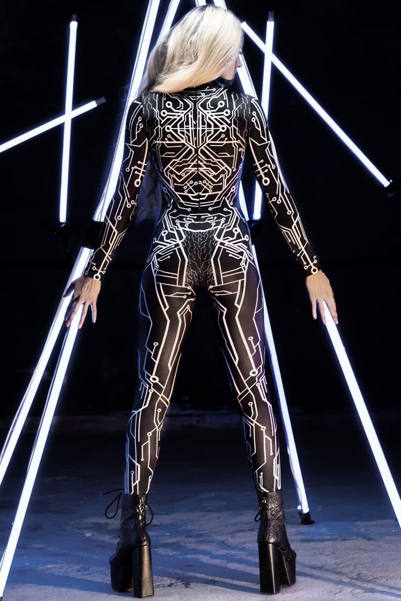 Black Circuit Board Costume Black View