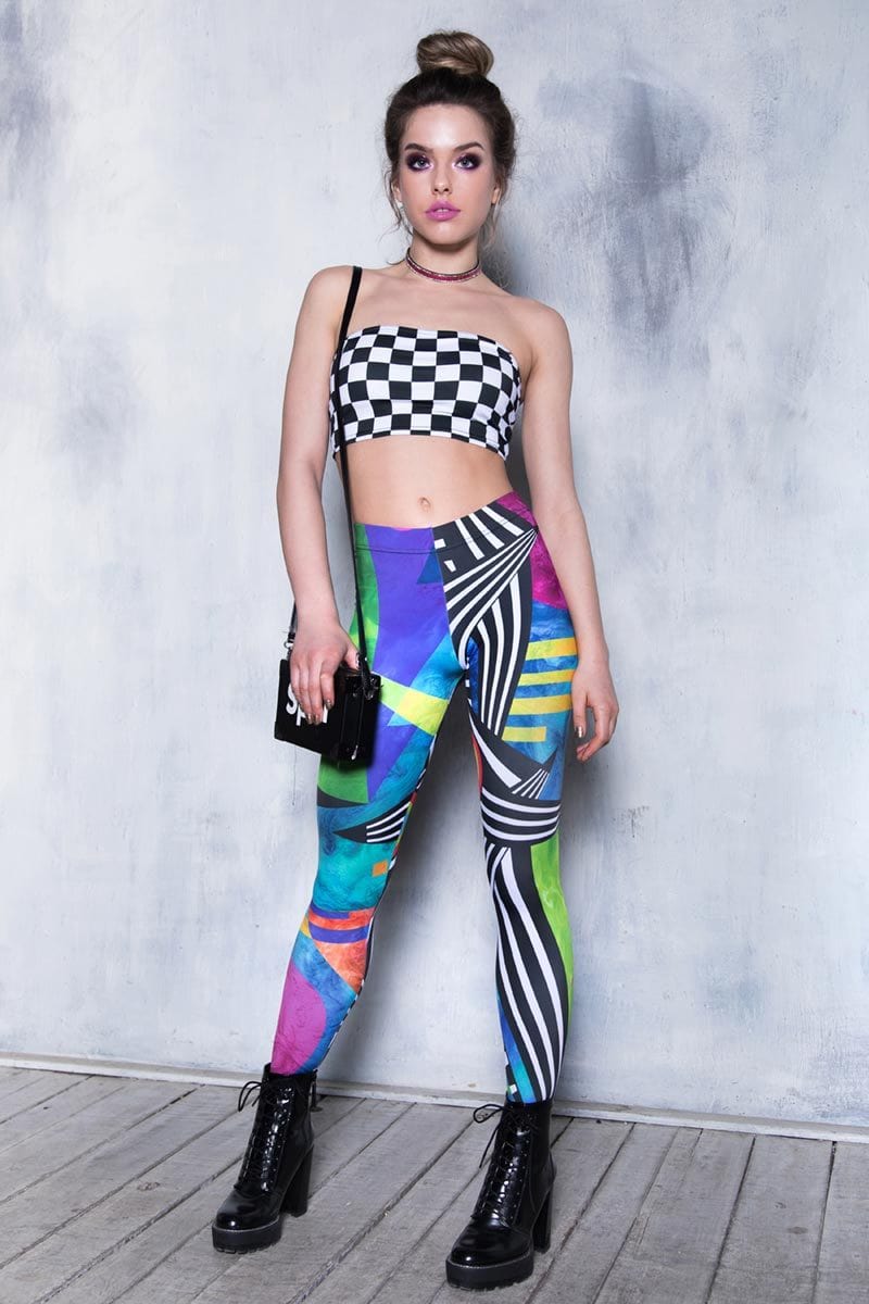 Abstract Geometry Leggings Full View