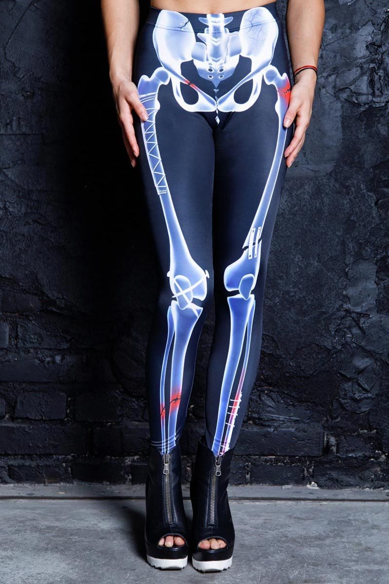 X-Ray Skeleton Leggings Close View