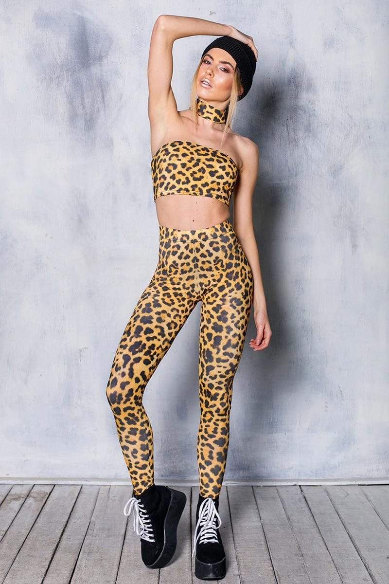 Leopard Leggings Front View