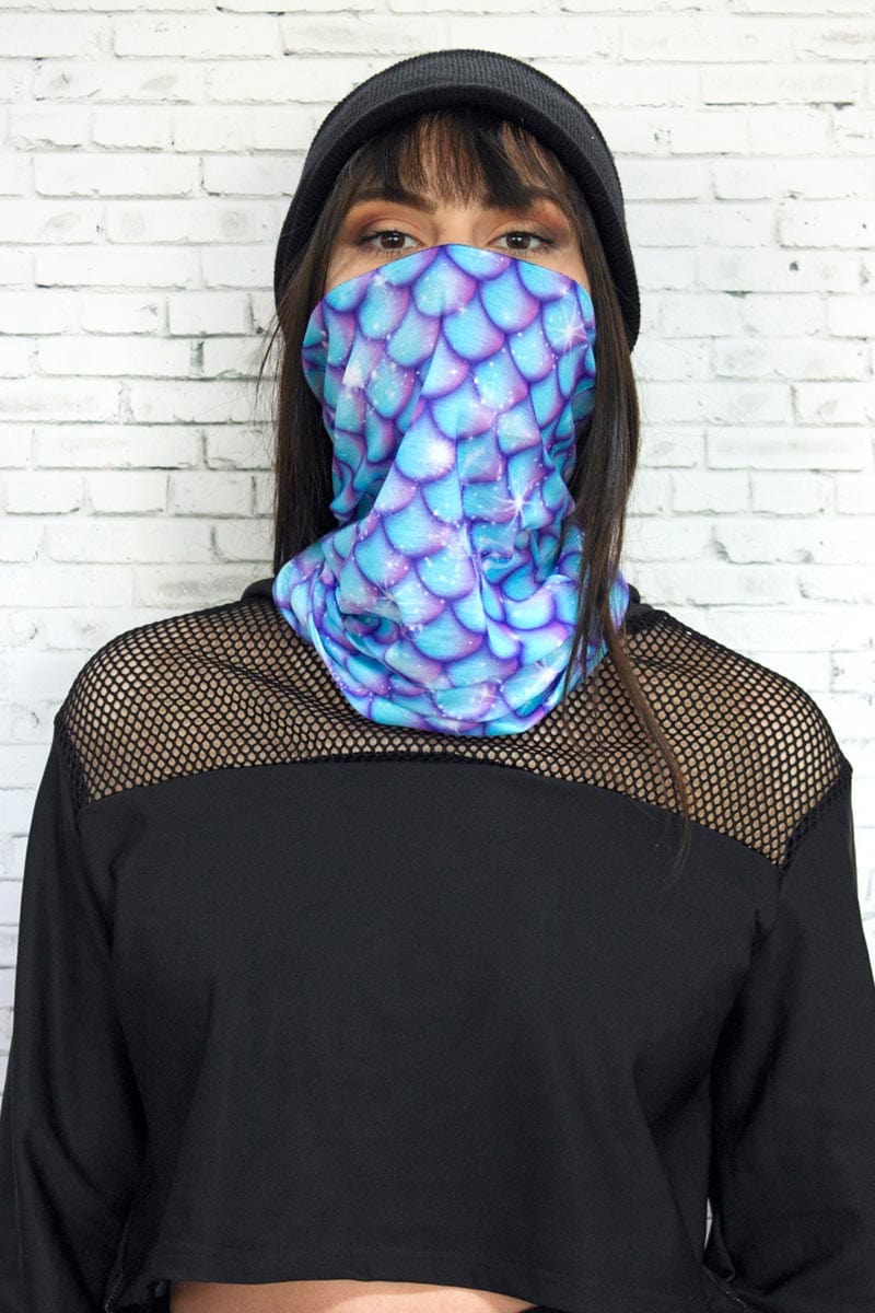 Mermaid Neck Gaiter Front View