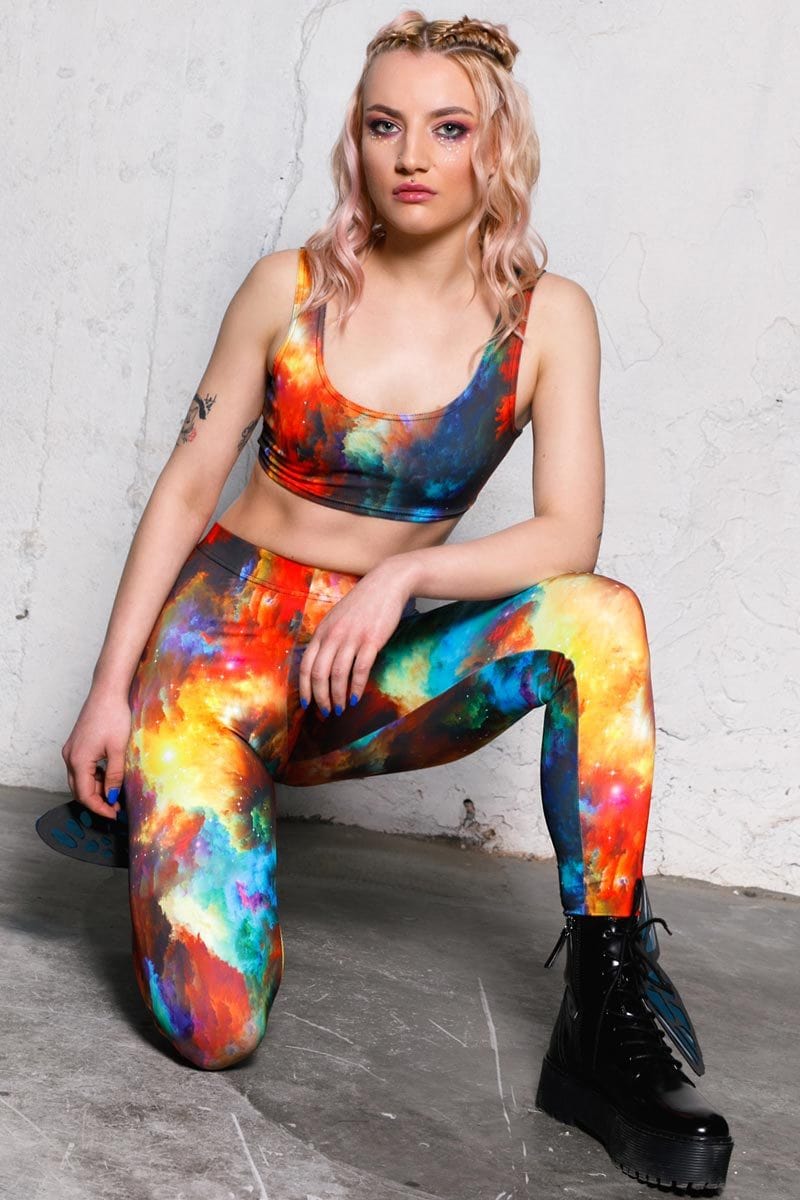 Space Art Leggings Full View