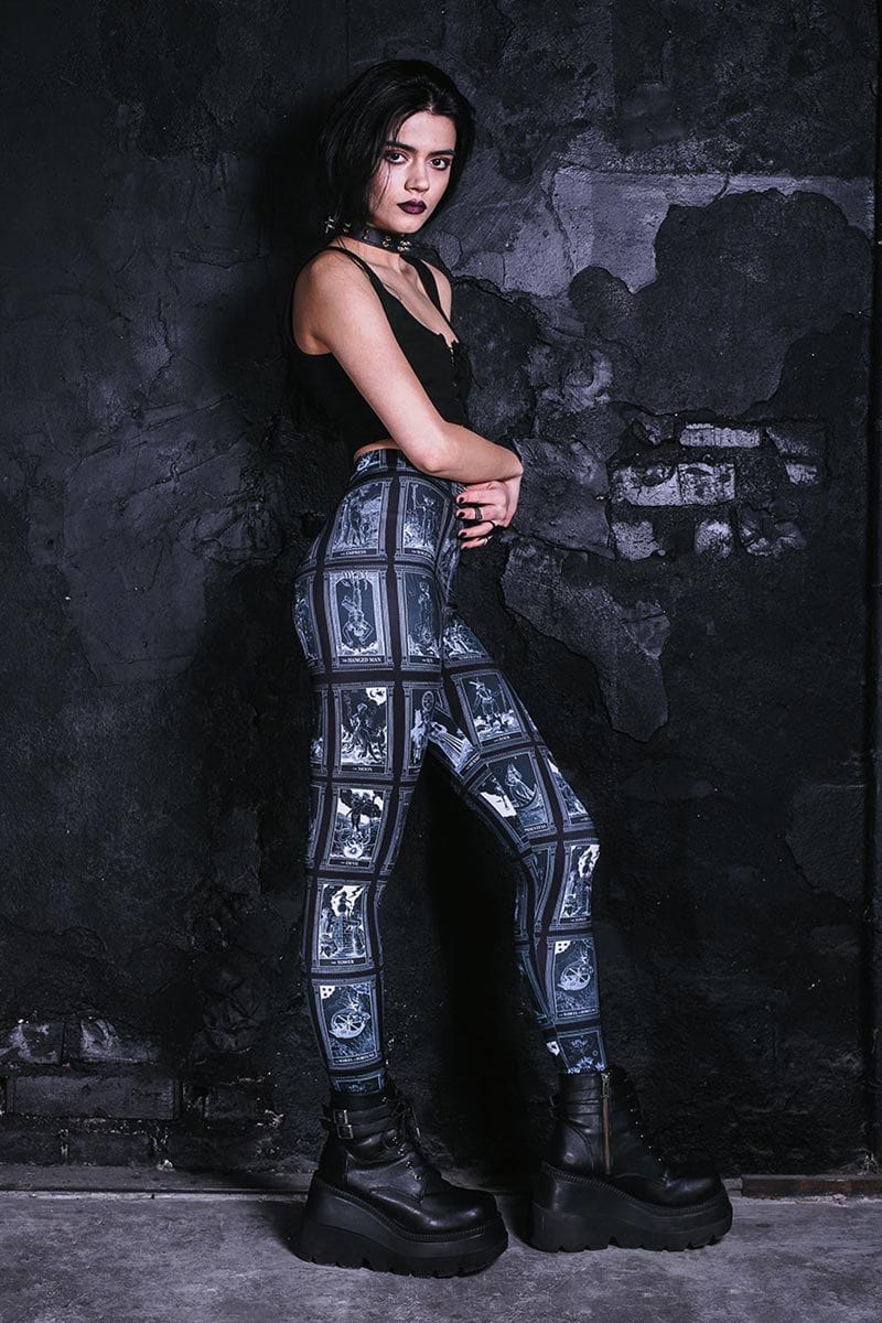 Black Tarot Leggings Side View