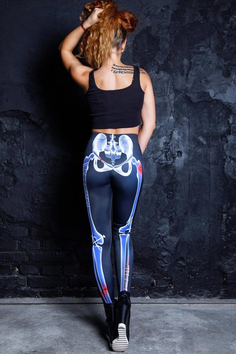 X-Ray Skeleton Leggings Back View