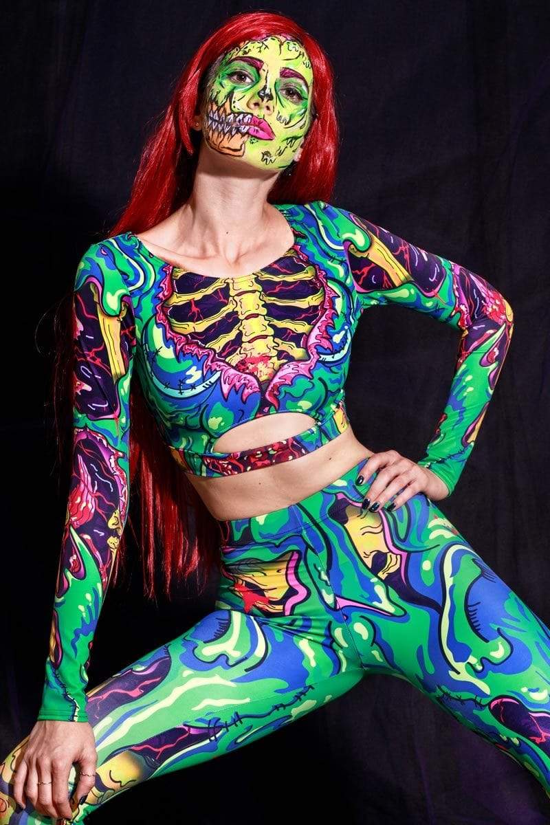 Zombie Women Long Sleeve Top Close View