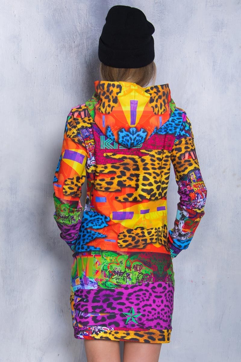 Safari Hoodie Dress Back View