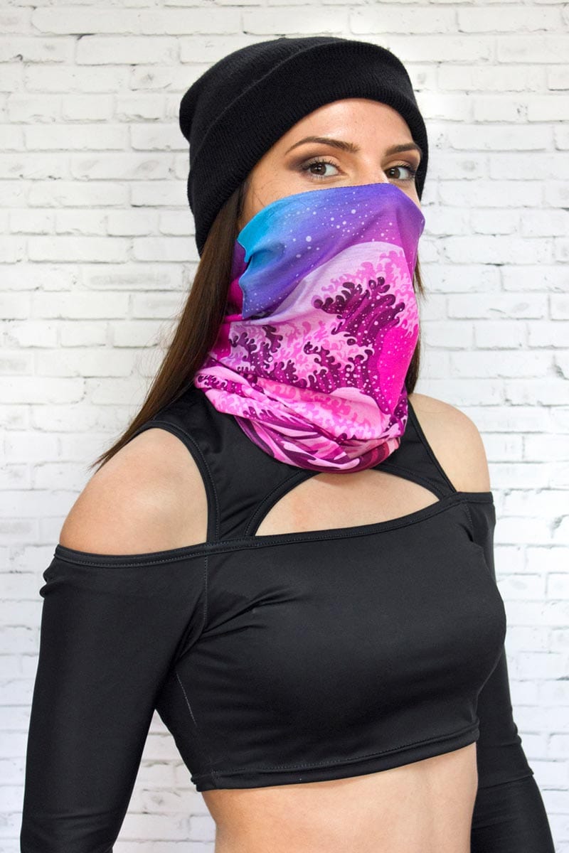 Art Wave Neck Gaiter Left View