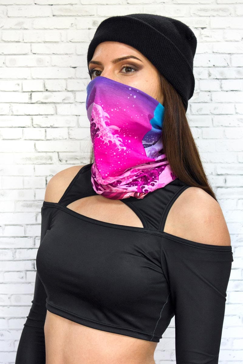 Art Wave Neck Gaiter Right View