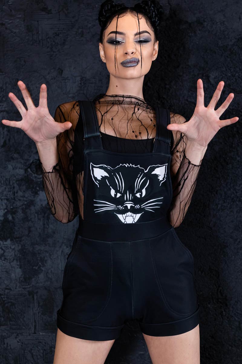 Evil Kitty Shortalls 