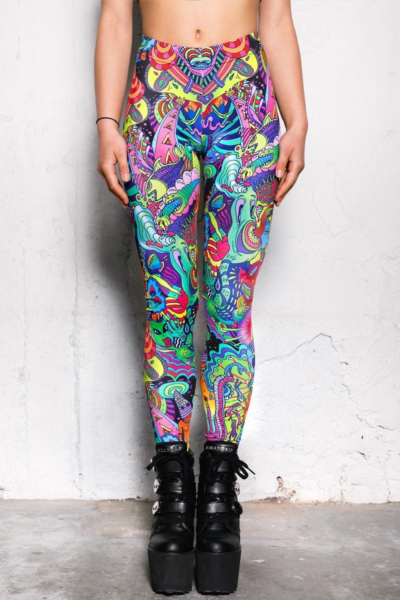 Funky Wild Creatures Leggings Close View