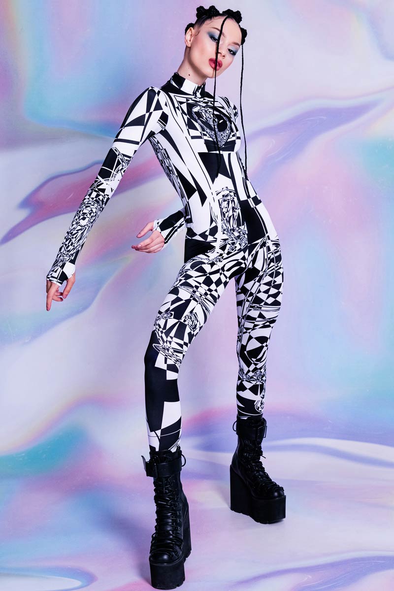 Glitch Alien Costume Front View