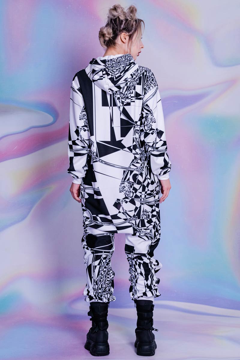 Glitch Alien Onesie Back View