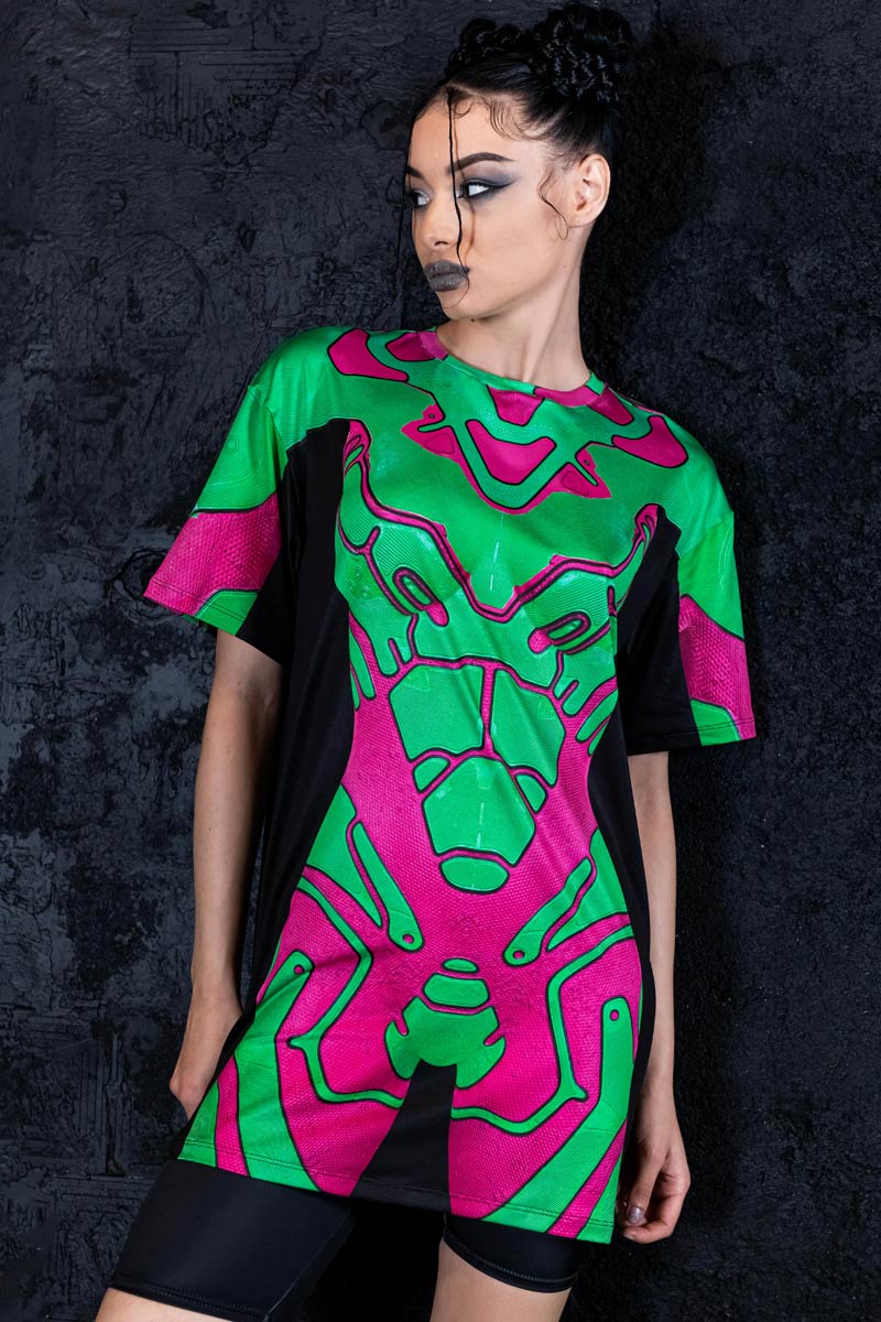 Green Assassin Doll Tee Dress Side View