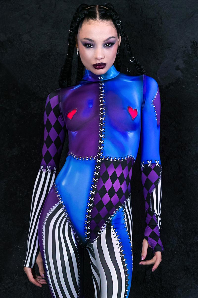 Harlequin Costume Close View