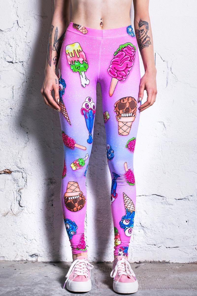 Horror Ice Cream Leggings Close View