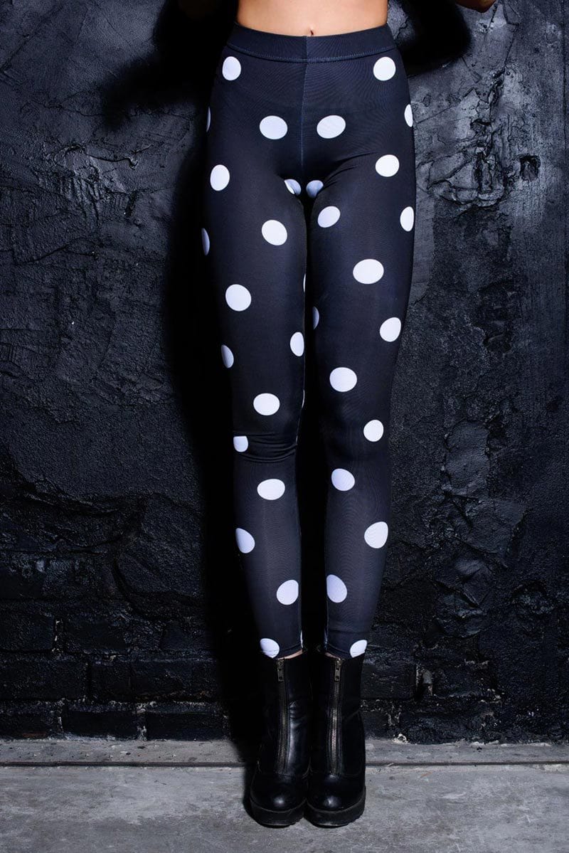 Polka Dots Leggings Close View