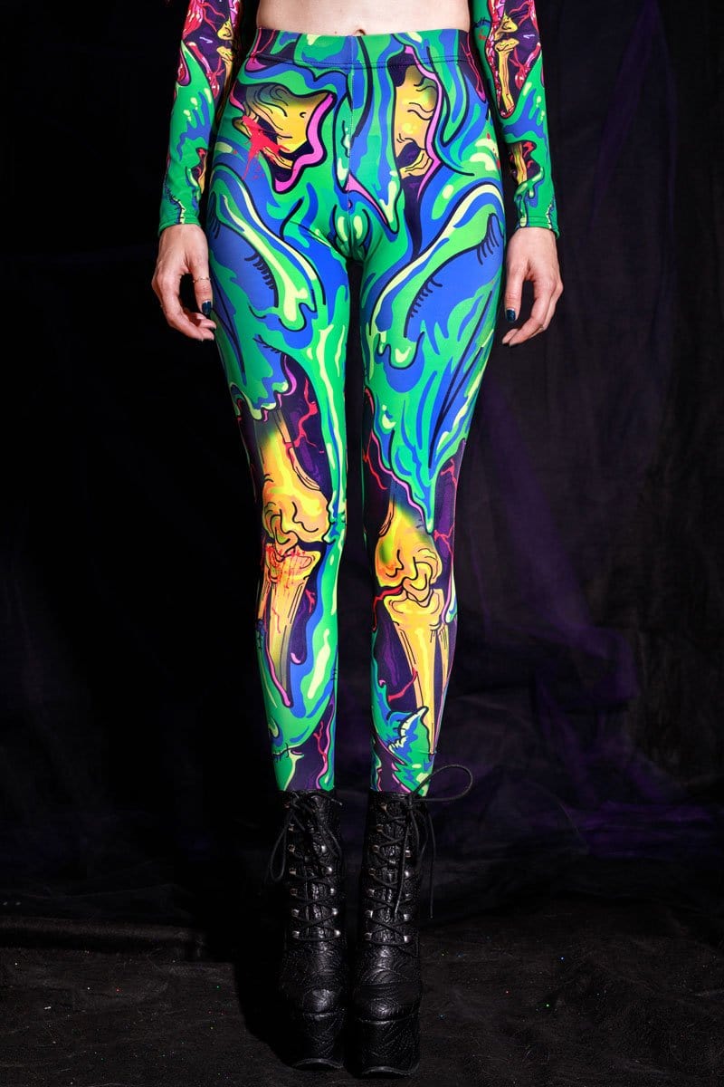 Zombie Women Leggings Close VIew