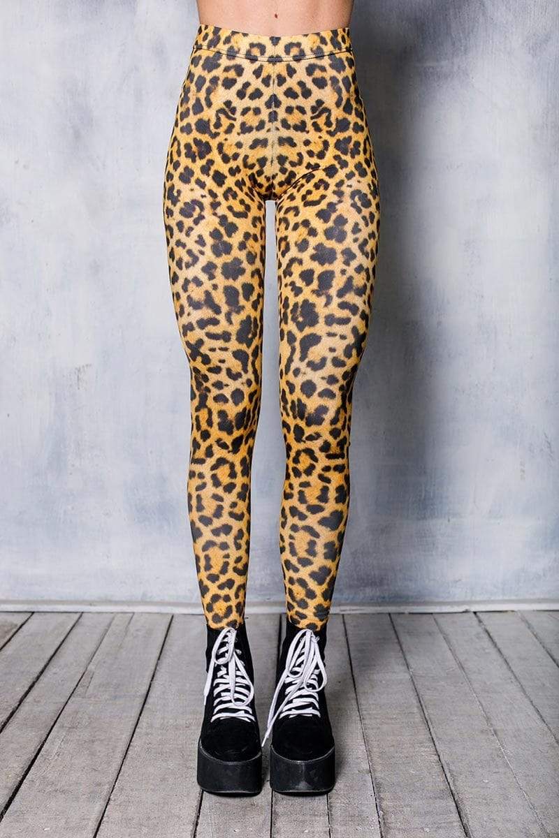 Leopard Leggings Close View