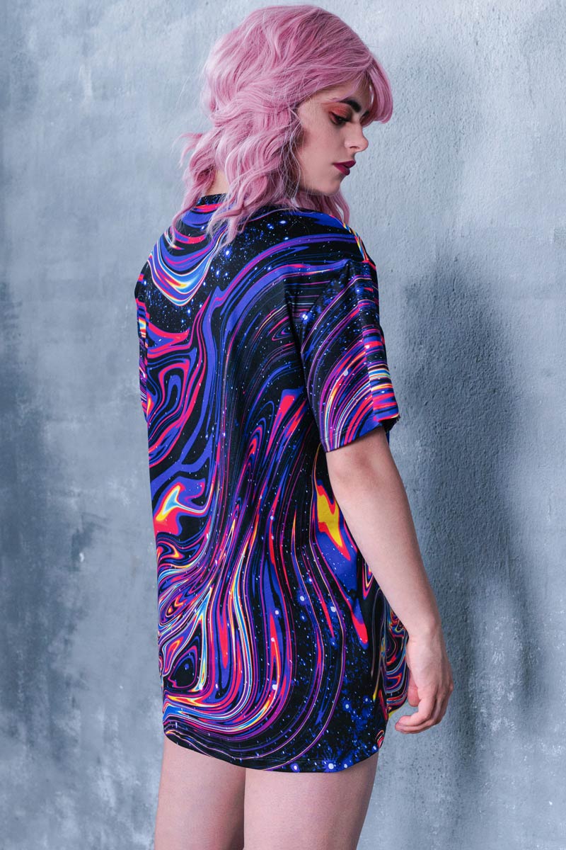 Liquid Galaxy Oversized Tee Back View