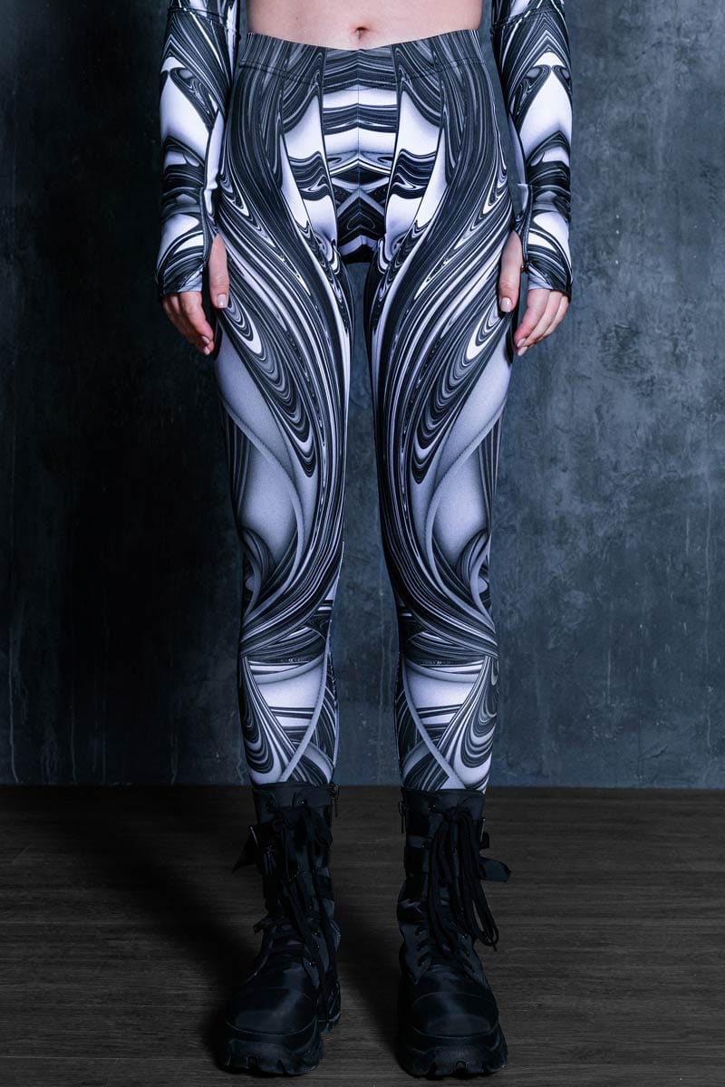 Liquid Steel Rave Leggings Close View