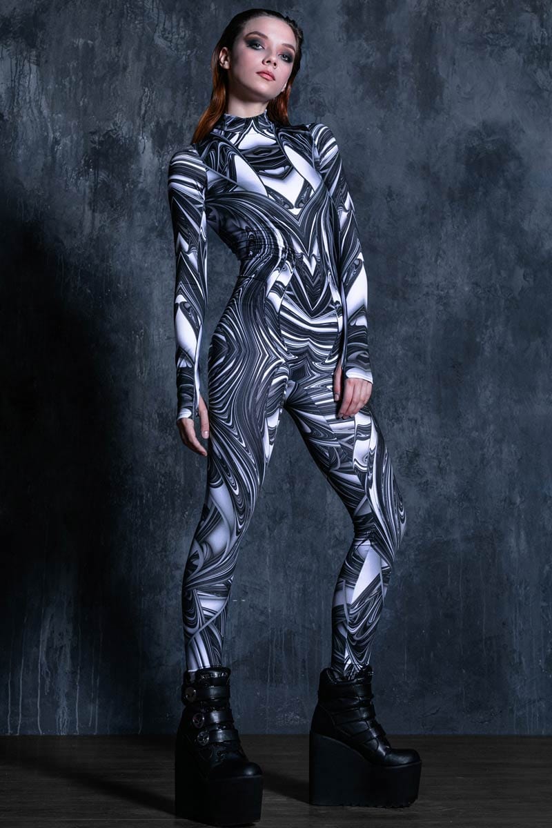 Liquid Steel Rave Costume Full View