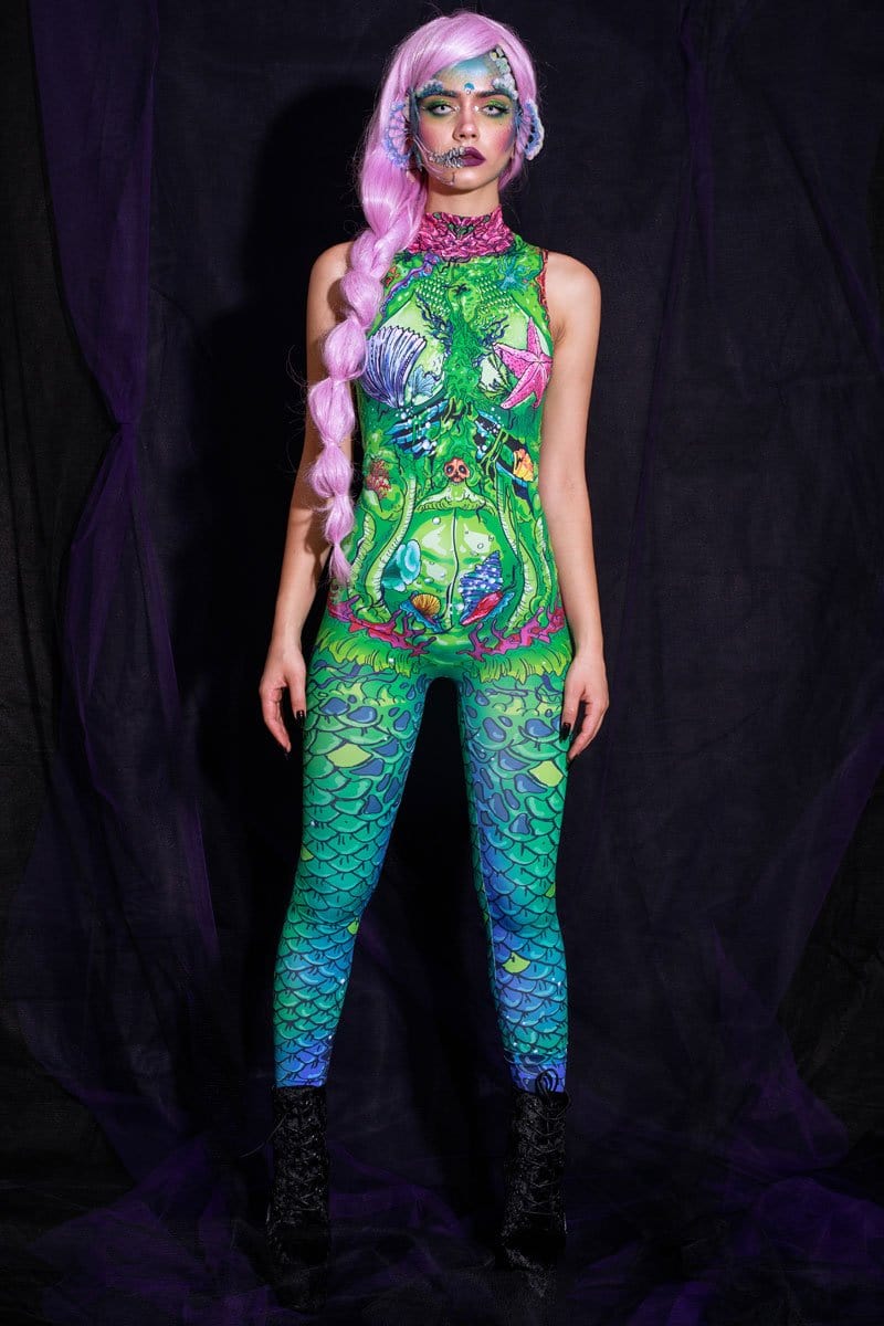 Mermaid Sleeveless Costume Full View