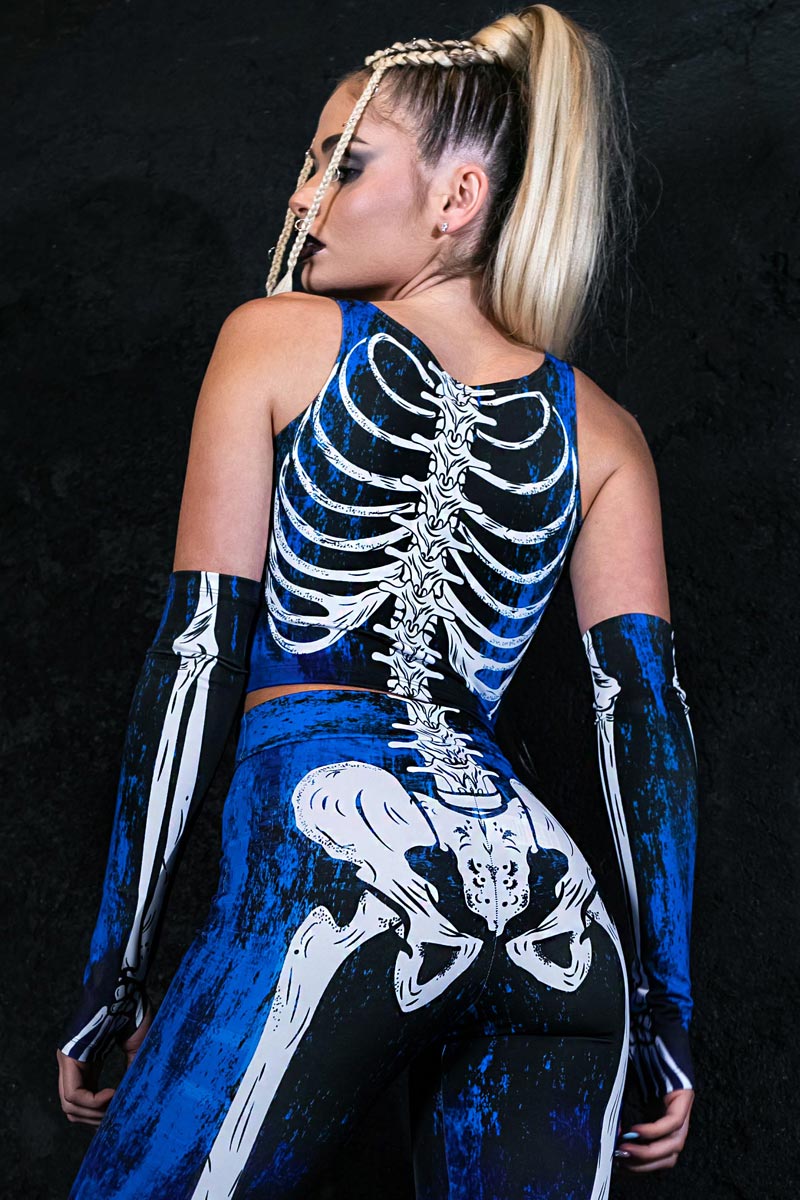 Moonlight Skeleton Crop Top Back View