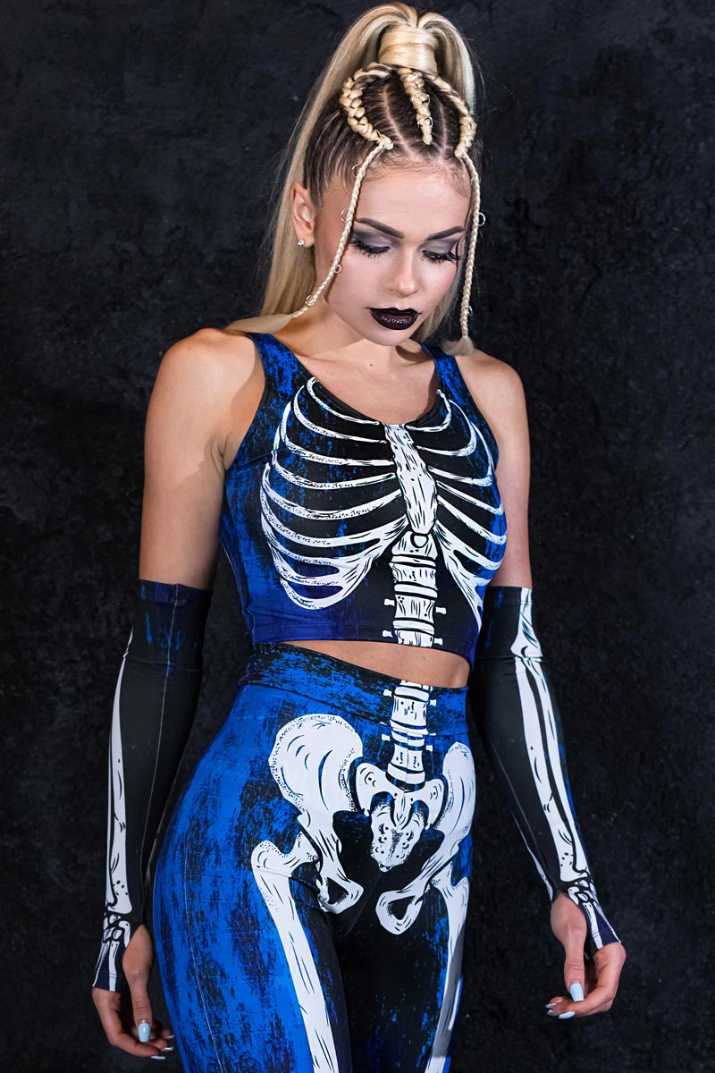 Moonlight Skeleton Crop Top Side View