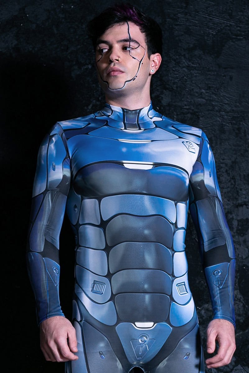 Mr Cyber Male Sci-Fi Costume Front View