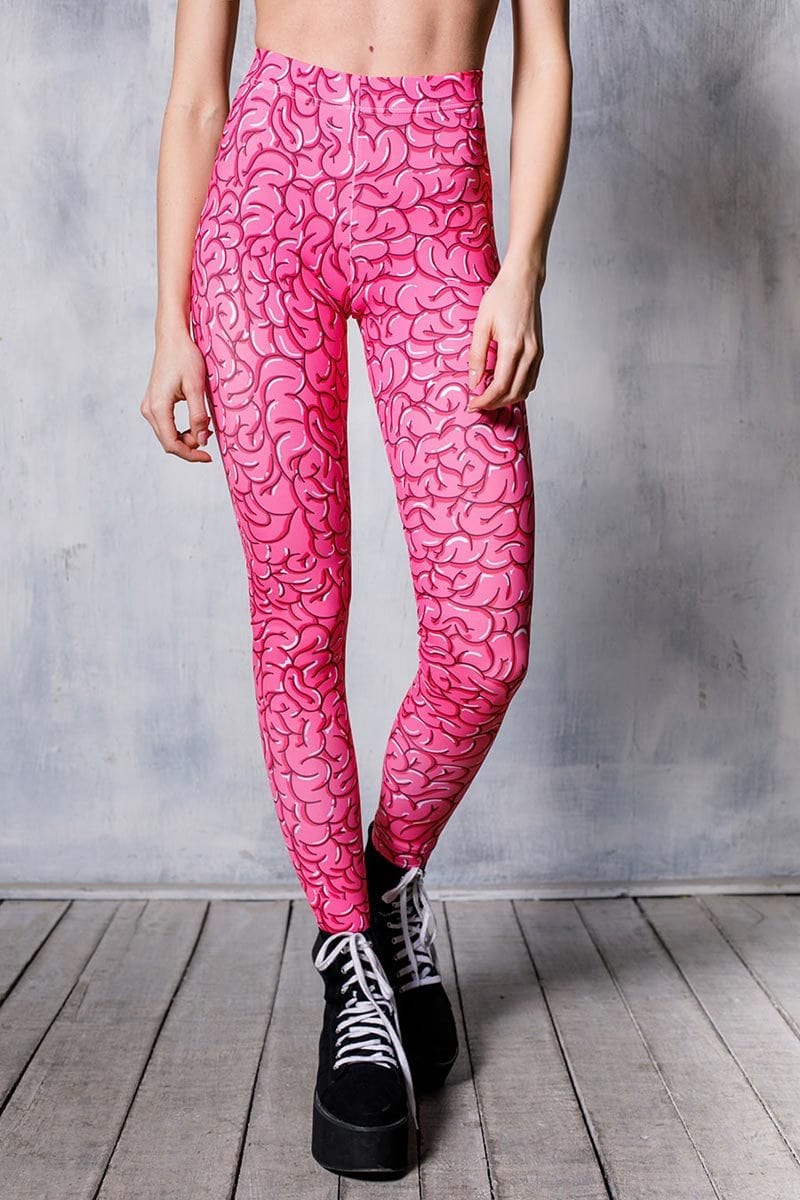 Pink Brain Leggings Close VIew