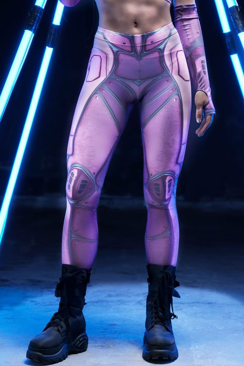 Pink Warrior Leggings Set Bottom View