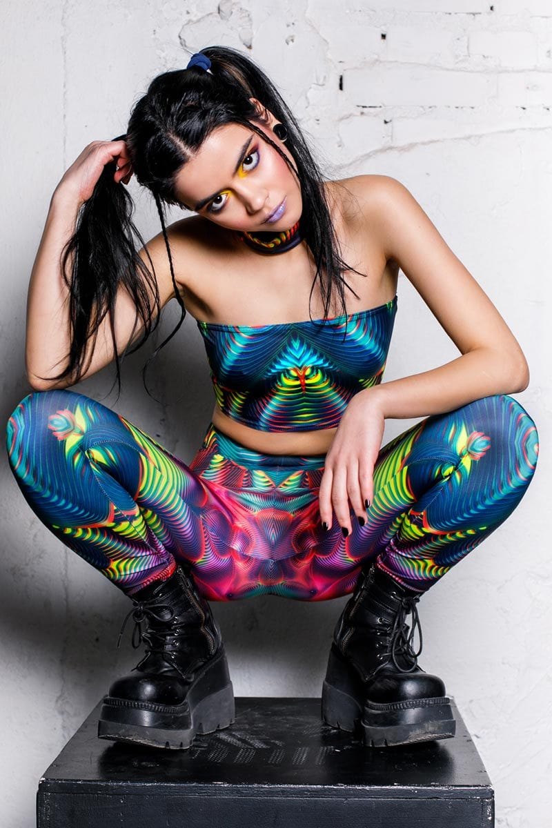 Psy Trance Leggings Set Front View