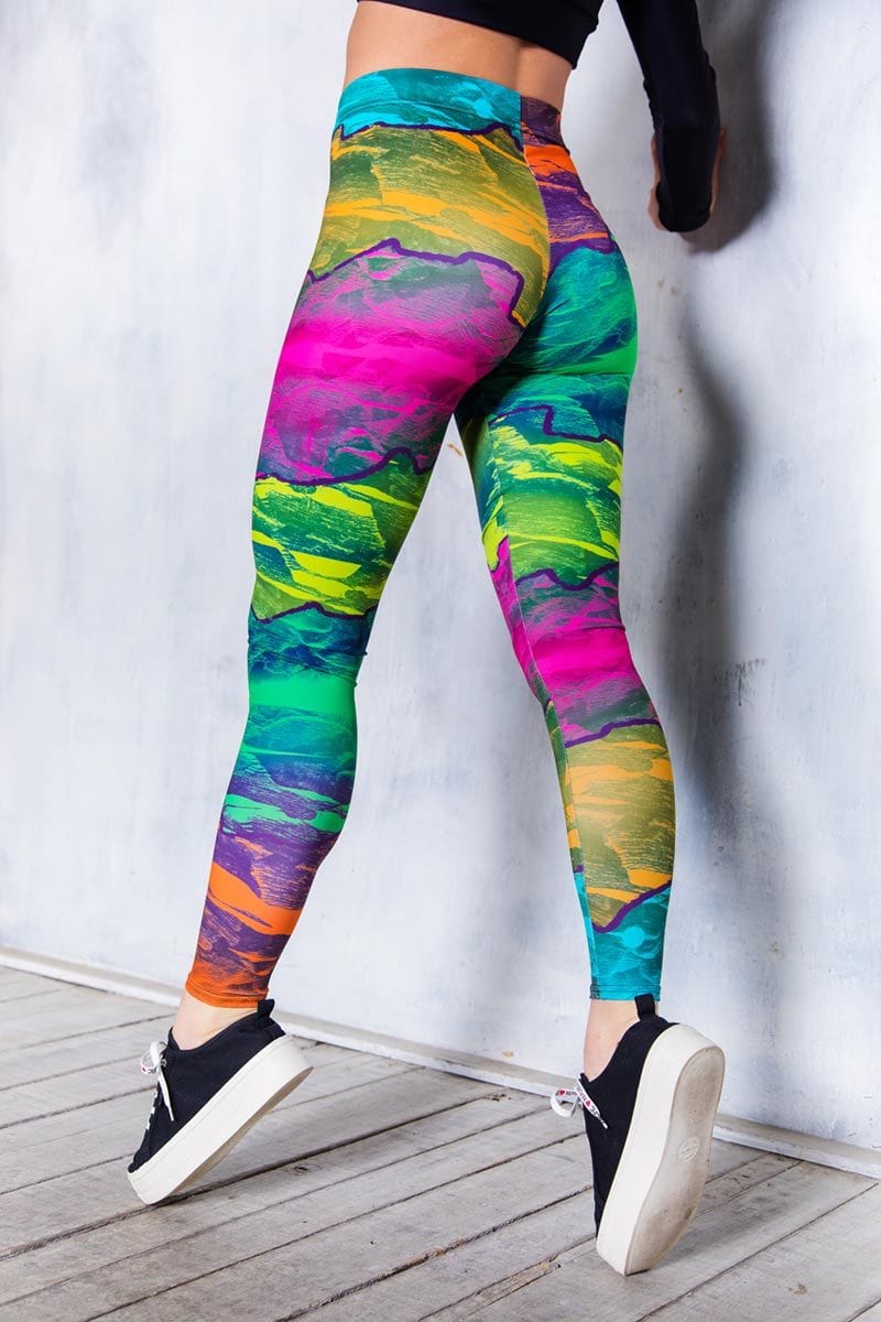 Rainbow Leggings Close View