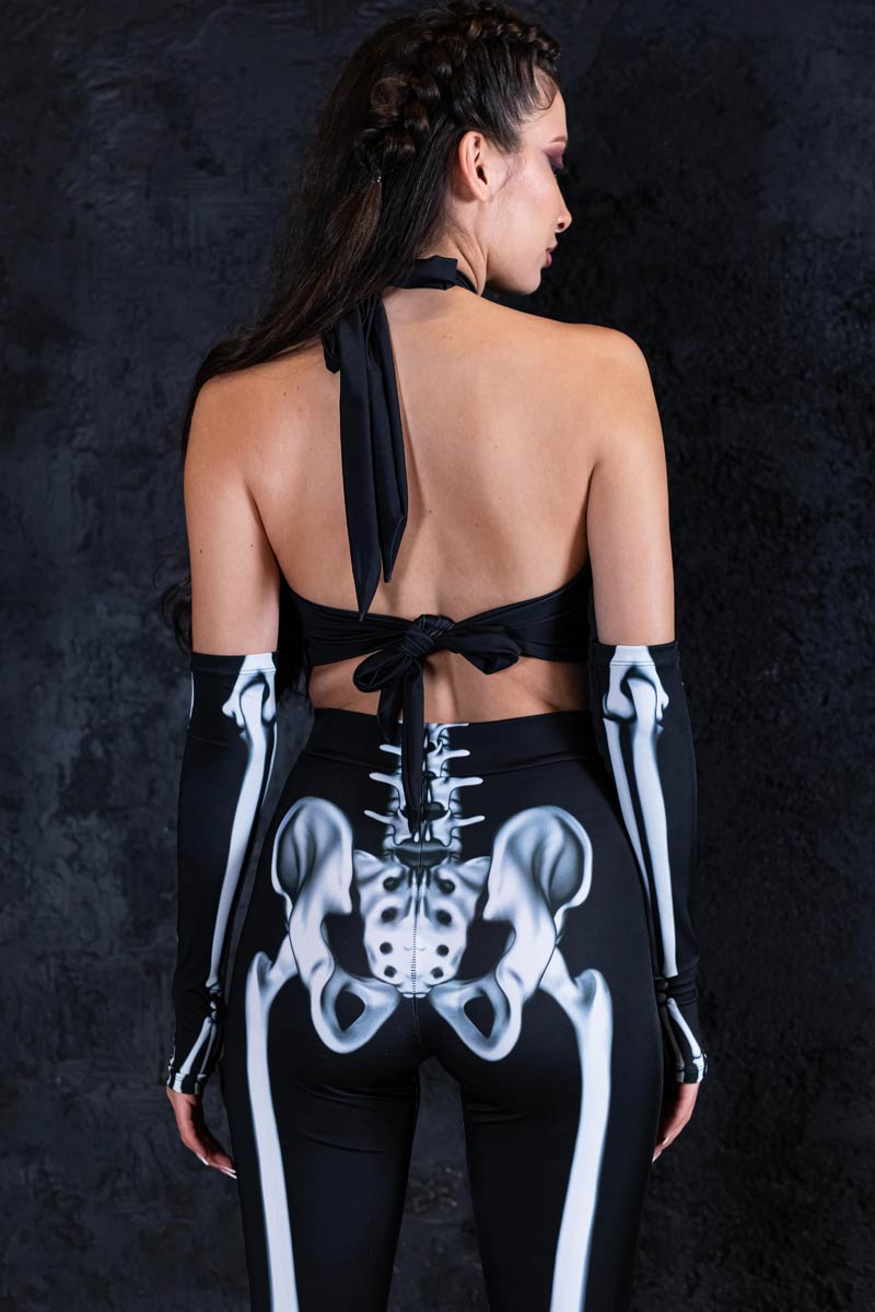 Rattling Bones Halter Neck Top Back View