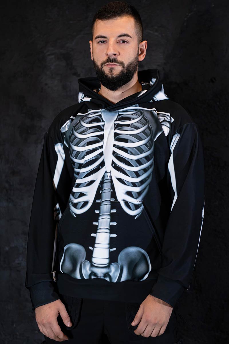 Rattling Bones Men Hoodie Close View