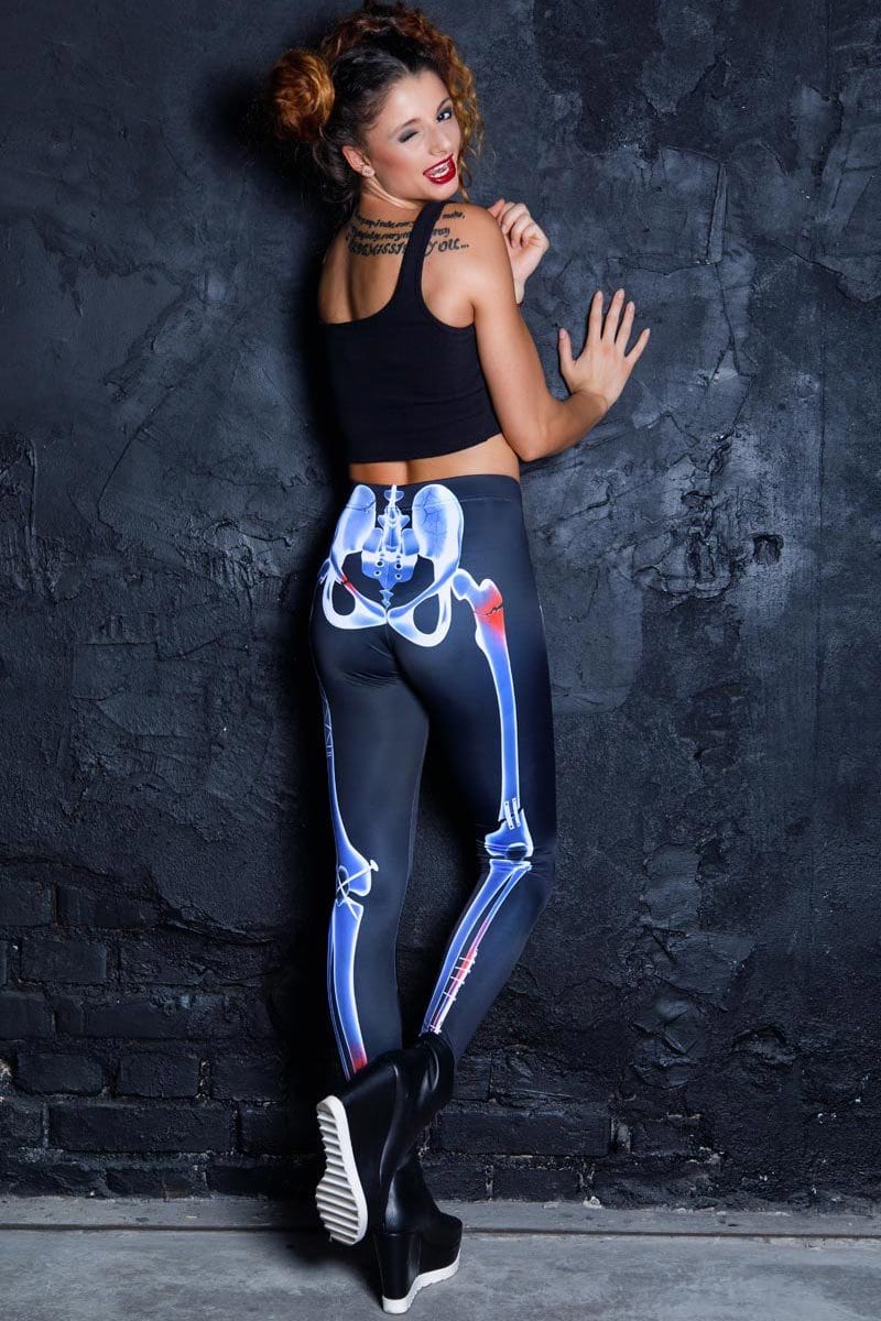 X-Ray Skeleton Leggings Side View