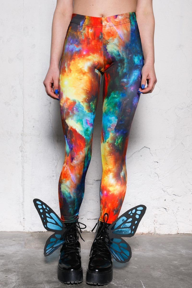 Space Art Leggings Close View