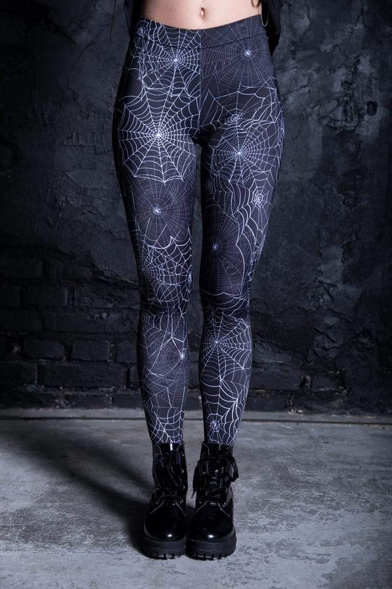 Spider Web Leggings Close View