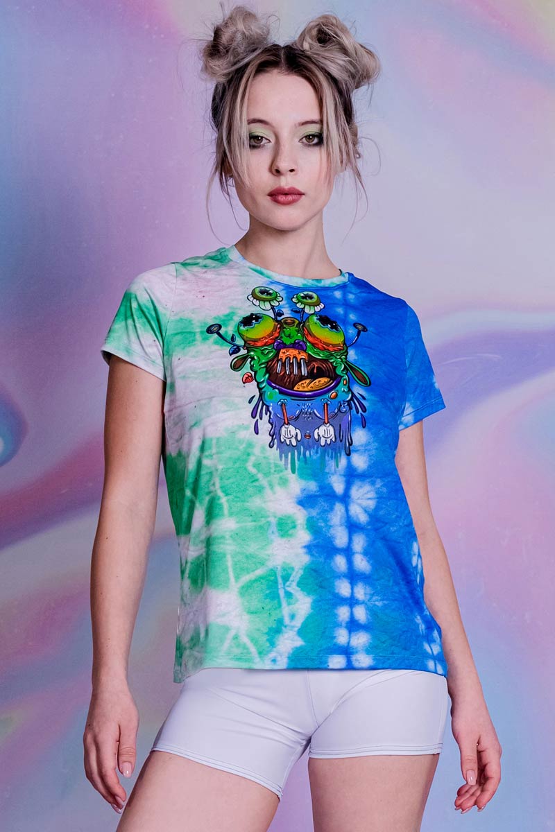 Tie Dye Psycho Tee Front View