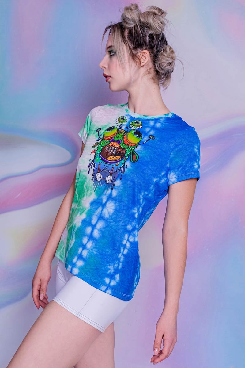 Tie Dye Psycho Tee Side View