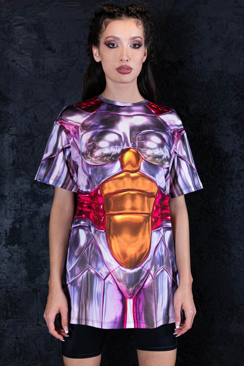 Titania Oversized Tee Dress Close View