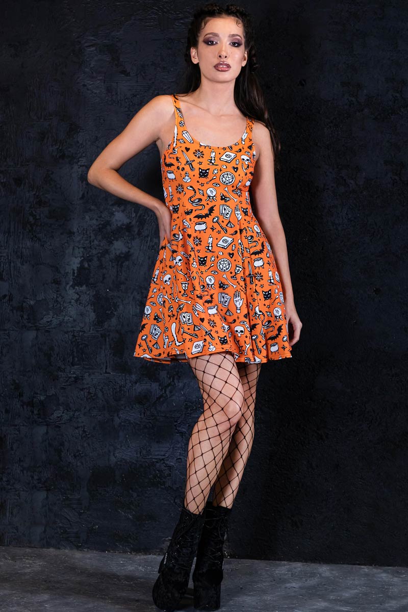 Trick Or Treats Skater Dress Full View