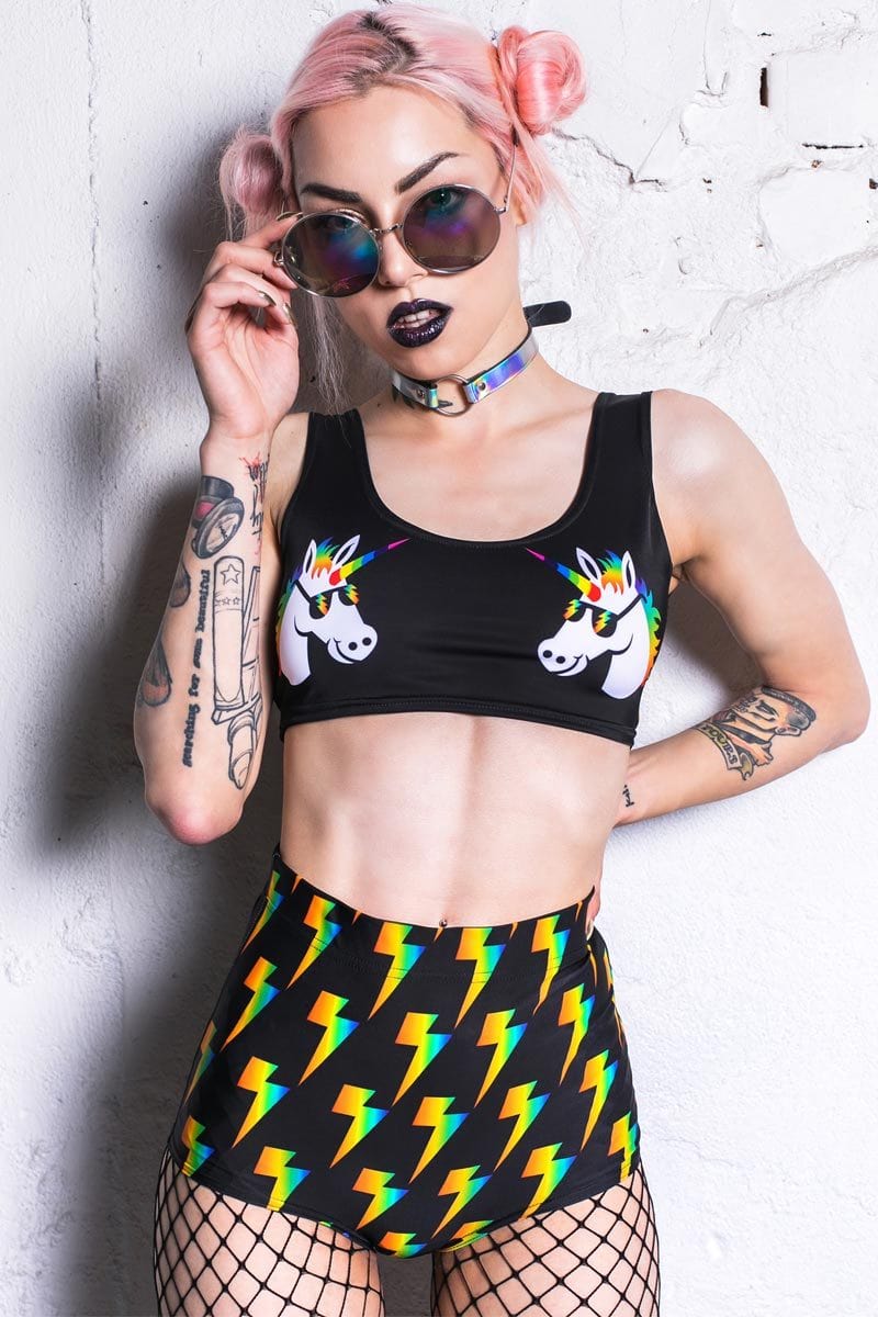 Unicorn Crop Top Close View